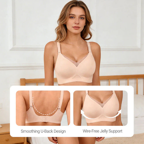 Seamless Mesh Panel Wireless Bra