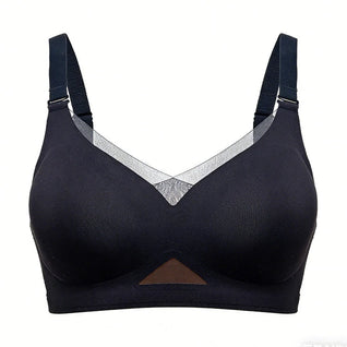 Seamless Mesh Panel Wireless Bra