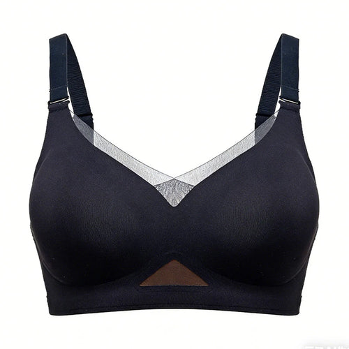 Seamless Mesh Panel Wireless Bra