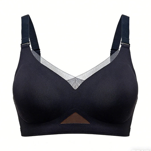 Seamless Mesh Panel Wireless Bra