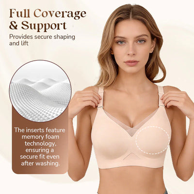 Seamless Mesh Panel Wireless Bra